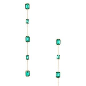 Ettika Drop Earrings in Green Gems
